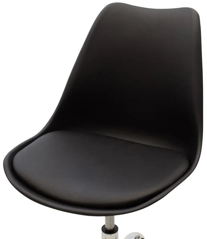 Καρέκλα γραφείου εργασίας Gaston II PP-PU μαύρο 48x57x90 εκ.