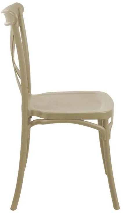 Καρέκλα Crossie pp σε απόχρωση cappucino 38x46.5x82εκ 38x46.5x82 εκ.