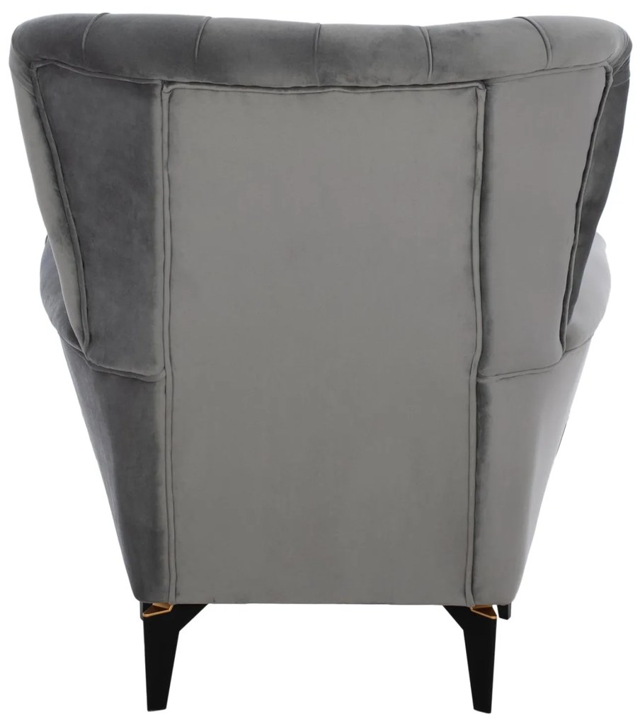 ΠΟΛΥΘΡΟΝΑ ΜΠΕΡΖΕΡΑ Τ. CHESTERFIELD ΒΕΛΟΥΔΟ ΓΚΡΙ 87x88x100 εκ. 87x88x100 εκ.