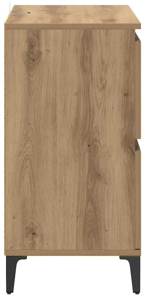 vidaXL Πλαϊνό γραφείο Artisan Oak 60 x 35 x 70 cm