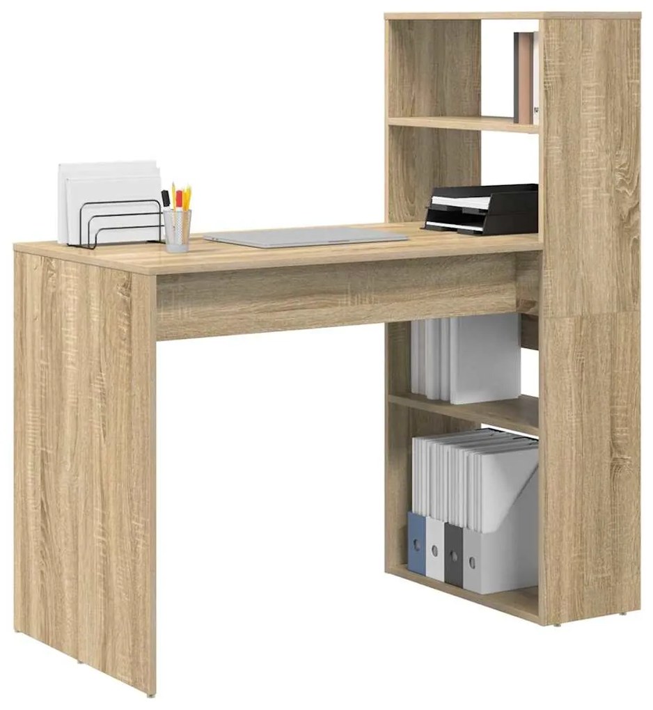 vidaXL Γραφείο Sonoma Δρυς 113 x 54 x 120 εκ. Επεξεργασμένο ξύλο