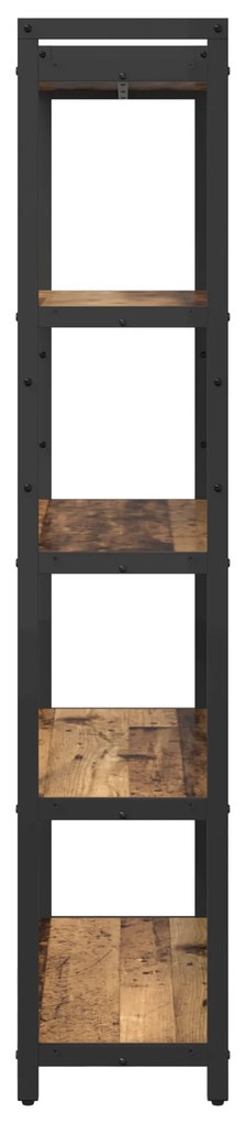 vidaXL Βιβλιοθήκη Παλαιό ξύλο 80 x 30 x 153 εκ Ξύλο και χάλυβας