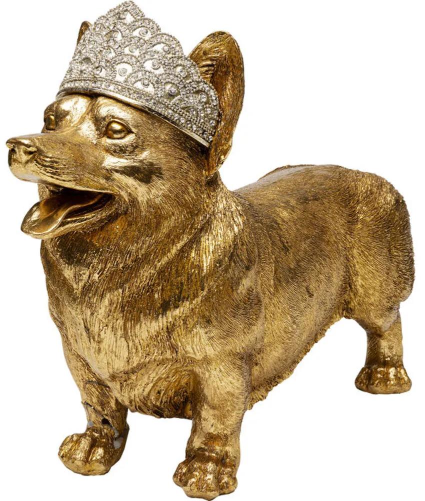 Διακοσμητικό Επιτραπέζιο Βασιλικός Σκύλος Corgi Χρυσός 40x54x20 εκ. (PL) 54x20x40εκ - Χρυσό