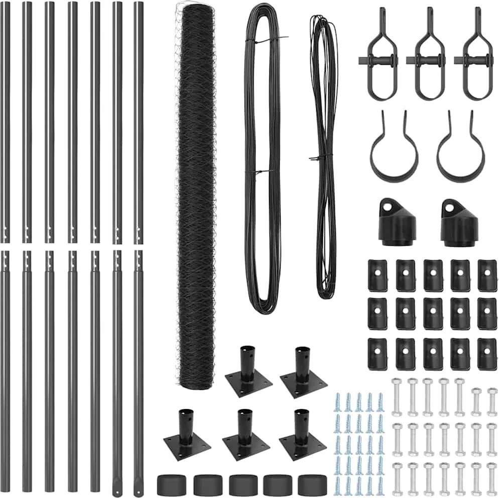 vidaXL Στύλος Περιφράξεων Γκρι