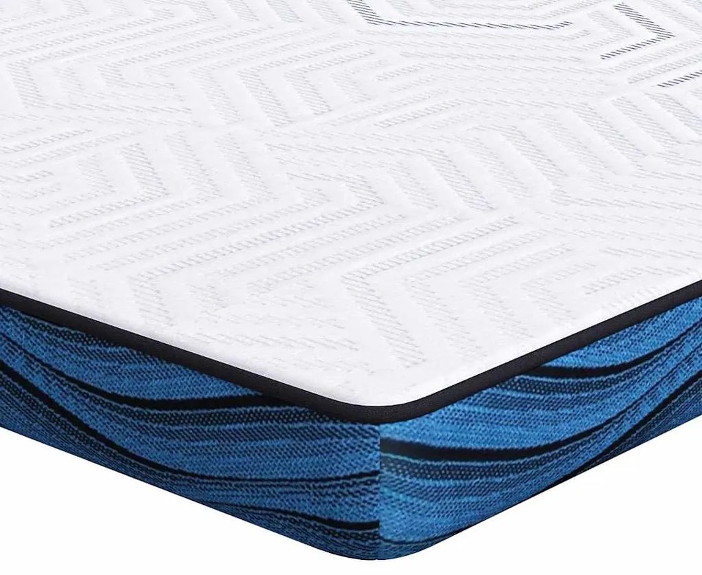 vidaXL Στρώμα επικάλυψης Λευκό 200 x 200 cm Υφασμα Jacquard