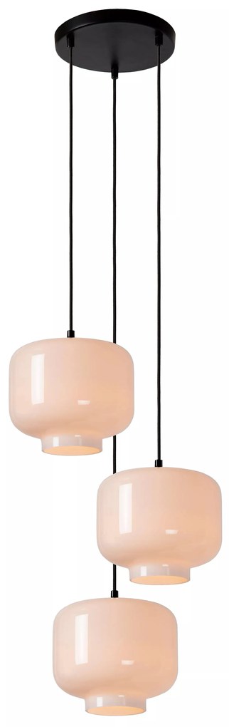 Φωτιστικό Κρεμαστό Lucide 46413-13-61 MEDINE Λευκό (White)|Μαύρο Ματ (Black Mat)