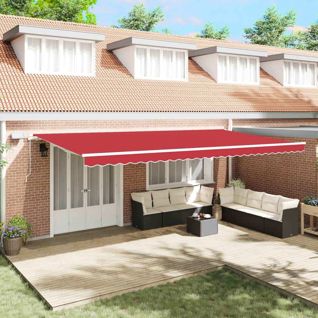 vidaXL Κόκκινη Τέντα with Κόκκινο 600 x 300 εκ Κόκκινο