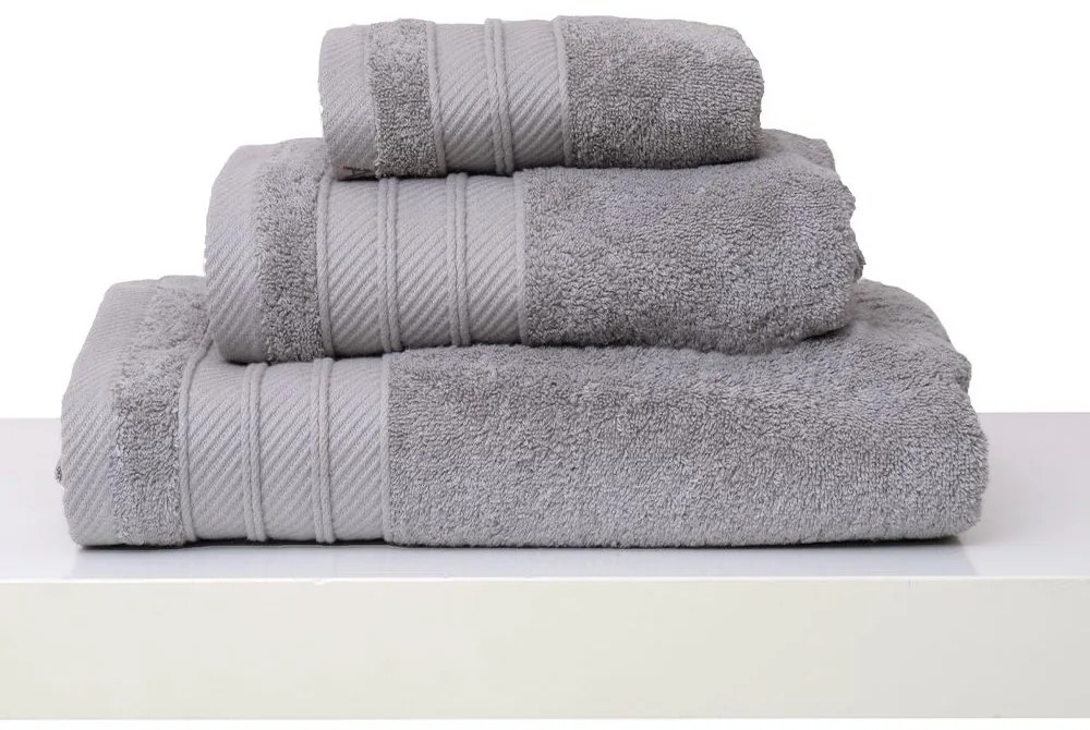 Πετσέτα Με Φάσα Soft Grey Anna Riska Σετ Πετσέτες 100% Cotton