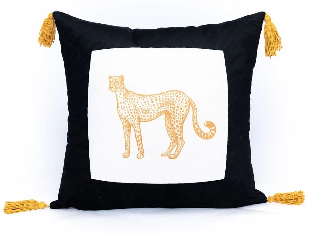 Μαξιλαροθήκη Διακοσμητική Tiger Black Palamaiki 45X45 100% Cotton