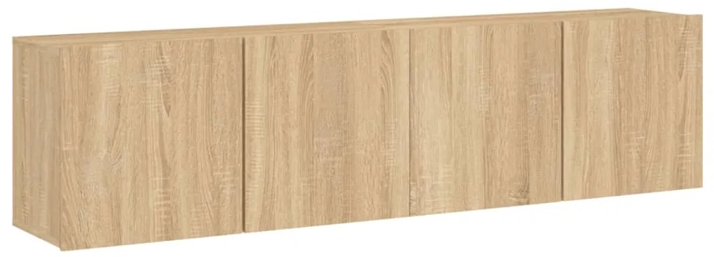 vidaXL Ντουλάπια Τοίχου Τηλεόρασης 2 Τεμ. Sonoma Δρυς 80 x 30 x 41 εκ.