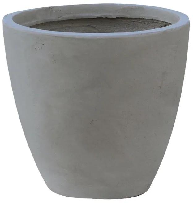FLOWER POT-3 Cement Grey Φ53x47cm  Φ53x47cm [-Γκρι-] [-Artificial Cement (Recyclable)-] Ε6302,C
