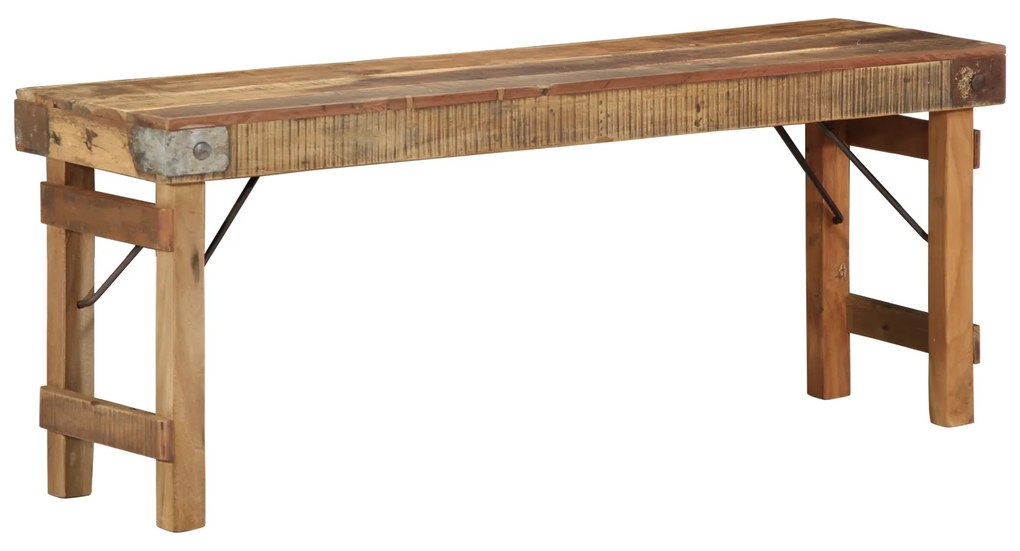 vidaXL Πάγκος  110x35x46 εκ. από μασίφ ανακυκλωμένο ξύλο
