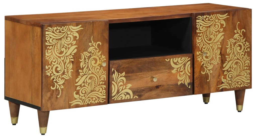 vidaXL Ντουλάπα τηλεόρασης 105x33x46 εκ. Μασίφ ξύλο μάνγκο