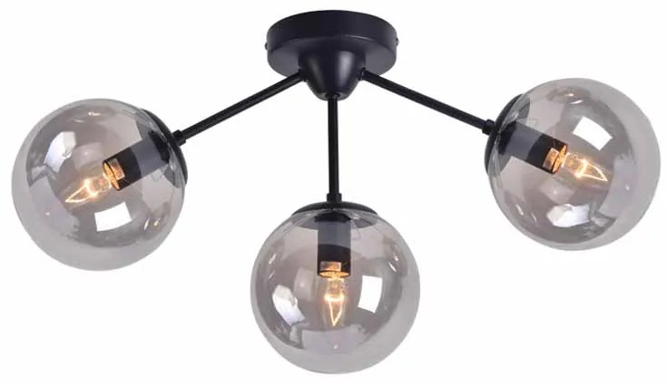 Φωτιστικό Οροφής Τρίφωτο Aca Bombay OD807003C Black Matt