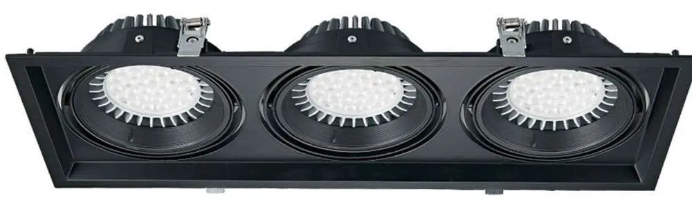 Σποτ Χωνευτό Τριπλό VK/03116/3/B 47,5x17,5x4,5cm 3xGU10/G53 50W Black VKLed Rectangle