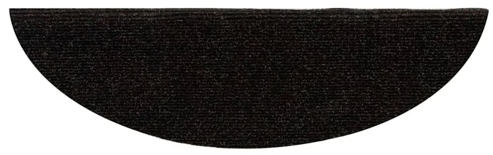 vidaXL Πατάκια Σκάλας Αυτοκόλ. 5 τεμ. Σκ. Καφέ 56x17x3 εκ Βελονιασμένο