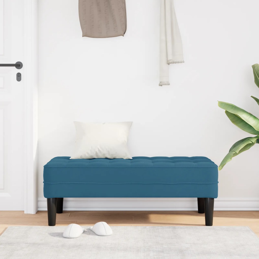 vidaXL Πάγκος Μπλε 113x57x39 εκ. Βελούδο
