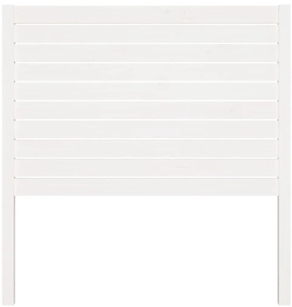 vidaXL Κεφαλάρι Κρεβατιού Λευκό 81 x 4 x 100 εκ. από Μασίφ Ξύλο Πεύκου