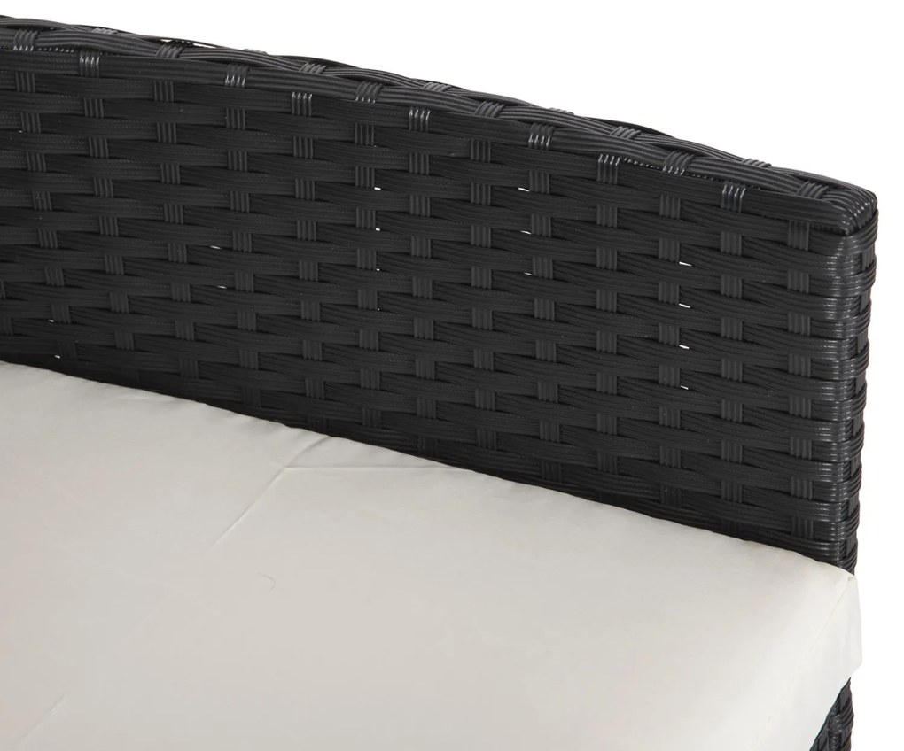 Σετ Κήπου Σαλόνι STASIA 4 τεμ Συνθετικό Rattan Μαύρο με Μπέζ Μαξιλάρια