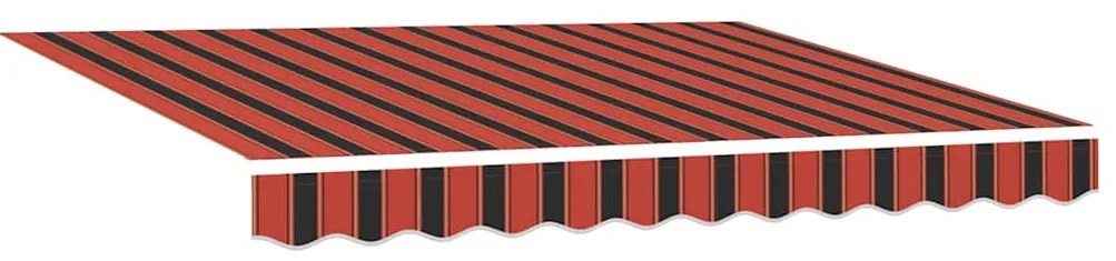 vidaXL Τέντα Πτυσσόμενη Πορτοκαλί / Καφέ 3 x 2,5 μ. Ύφασμα & Αλουμίνιο