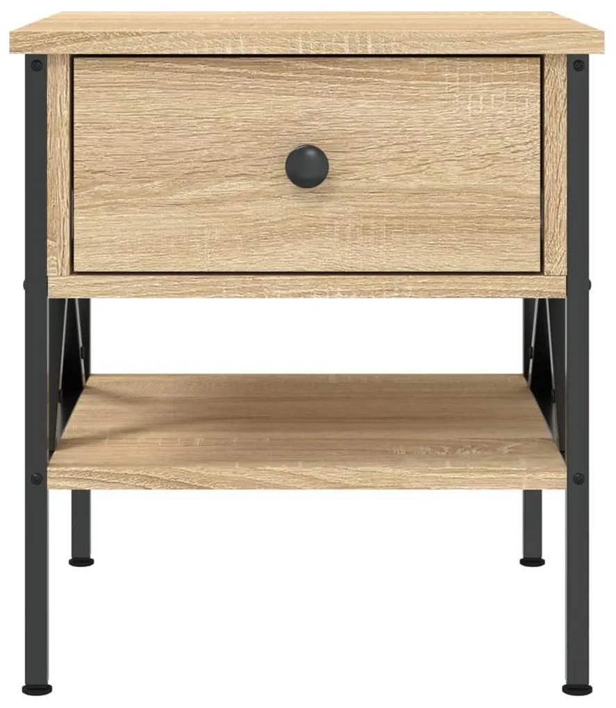 vidaXL Κομοδίνα 2 τεμ. Sonoma Δρυς 40x42x45 εκ. από Επεξεργασμένο Ξύλο