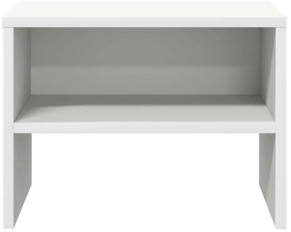 vidaXL Κομοδίνο Λευκό 40 x 30 x 30 εκ. από Επεξ. Ξύλο
