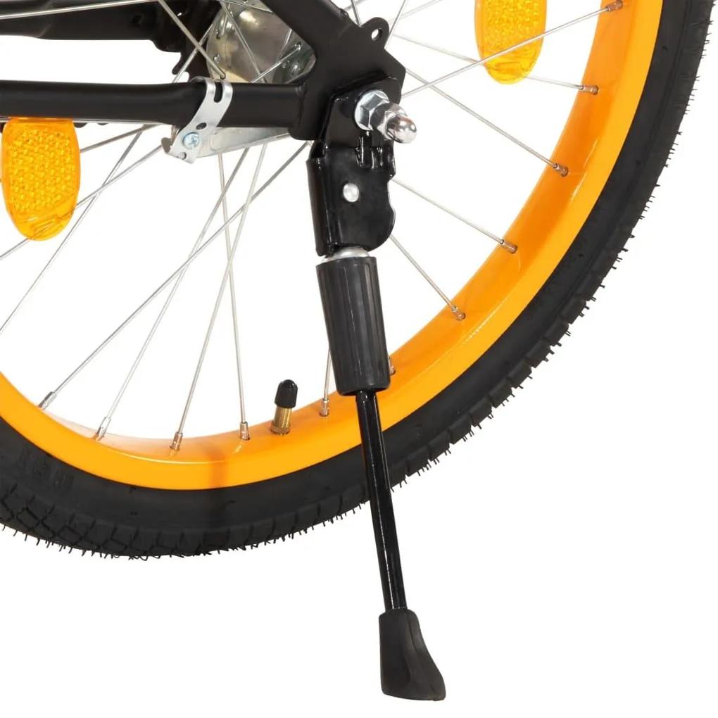Ποδήλατο Παιδικό Μαύρο/Πορτοκαλί 18 Ιντσών με Μπροστινή Σχάρα - Πορτοκαλί