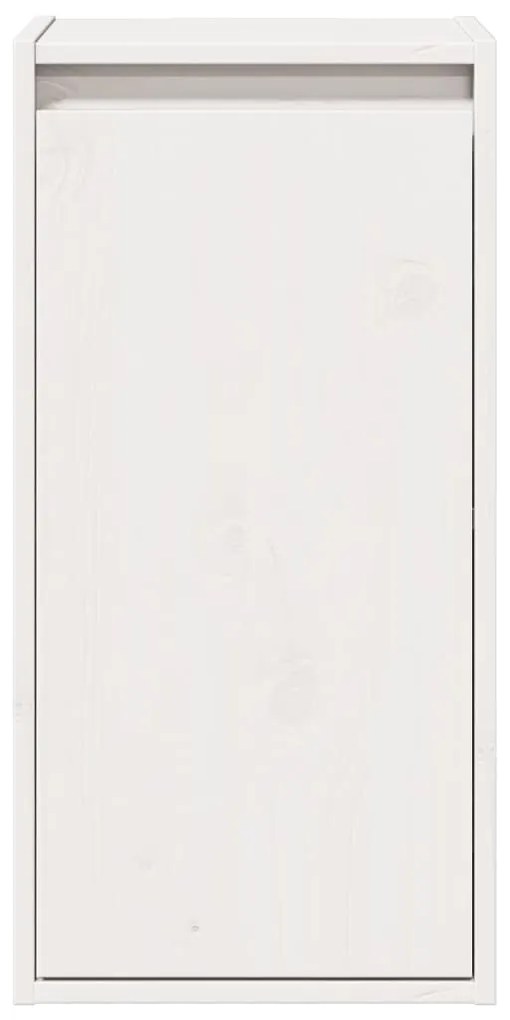vidaXL Ντουλάπια Τοίχου 2 τεμ. Λευκά 30x30x60 εκ από Μασίφ Ξύλο Πεύκου