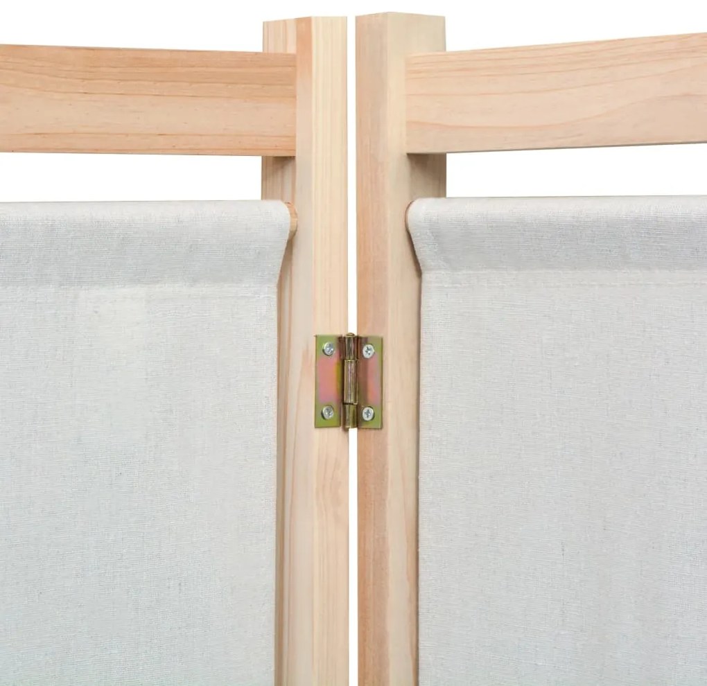 vidaXL Διαχωριστικό Δωματίου με 3 Πάνελ Κρεμ 120x170x4 εκ. Υφασμάτινο