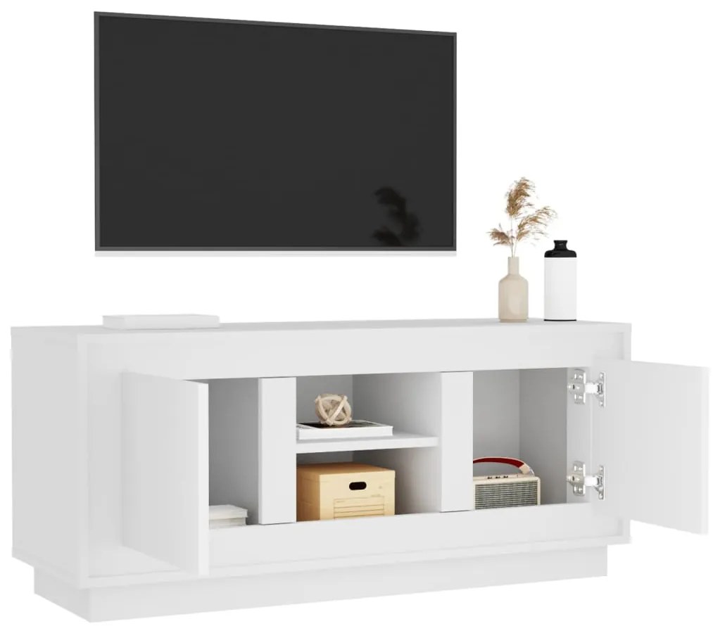 vidaXL Έπιπλο Τηλεόρασης Λευκό 102x35x45 εκ. από Επεξεργασμένο Ξύλο