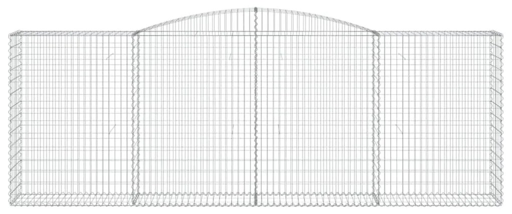 Συρματοκιβώτια Τοξωτά 25 τεμ. 400x50x140/160 εκ. Γαλβαν. Ατσάλι - Ασήμι
