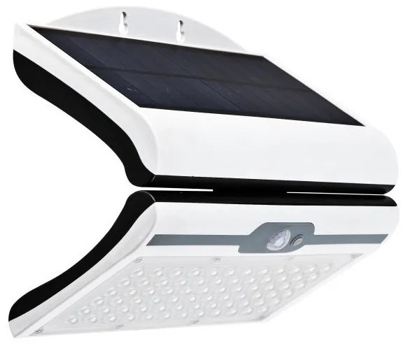 Ηλιακό Φωτιστικό Τοίχου Αισθητήρα PIR 60W 6000K ABS Λευκό 6634 Spotlight-6634-Λευκό 6634
