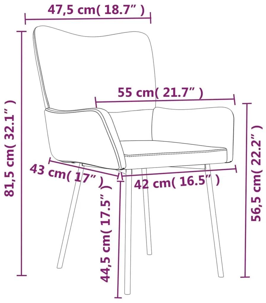 Καρέκλες Τραπεζαρίας 2 τεμ. Καφέ Βελούδινες - Καφέ