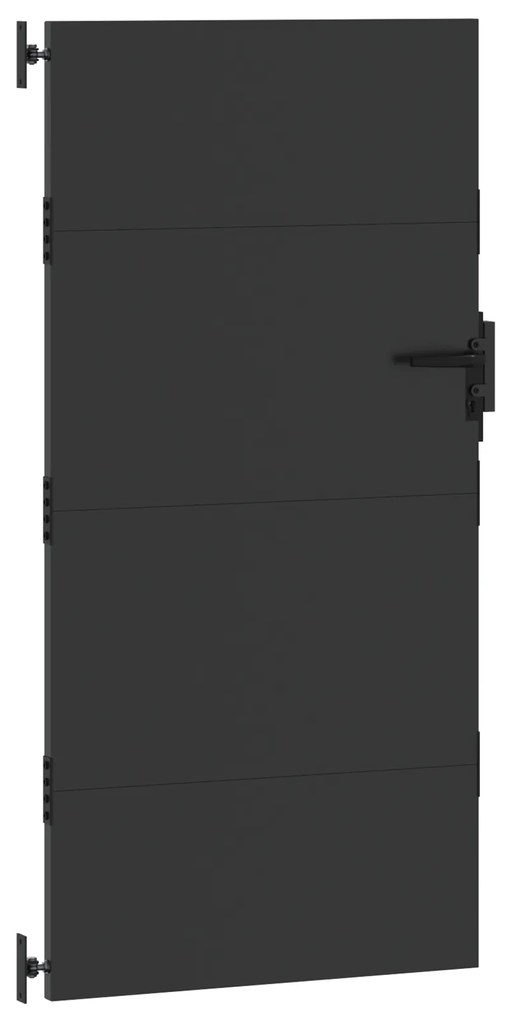 vidaXL Πύλη Κήπου Μαύρο 105 x 175 cm Ατσάλι με Επικάλυψη Πούδρας