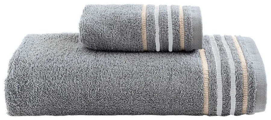 Πετσέτες Dant (Σετ 3τμχ) Grey Palamaiki Σετ Πετσέτες 70x140cm 100% Cotton