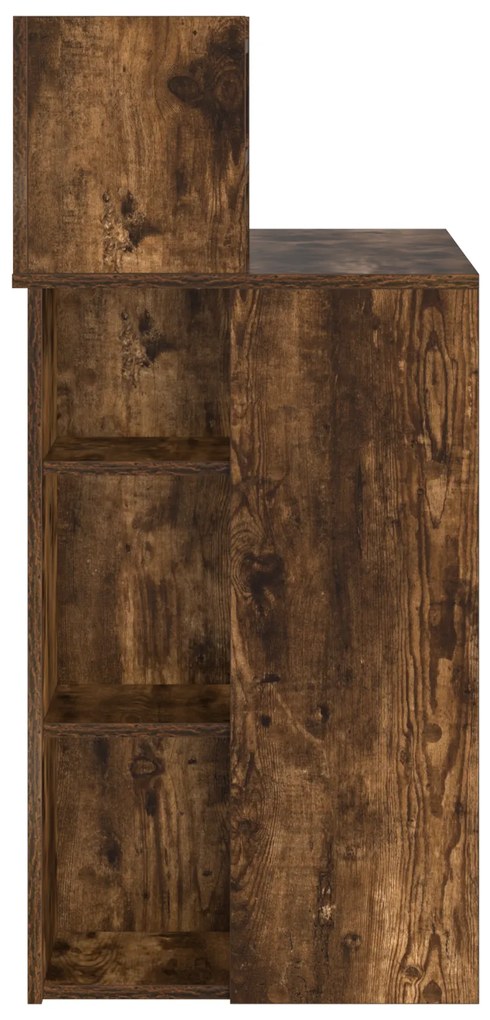 vidaXL Γραφείο με Αποθήκη Καπνιστής Δρυός 90x48x101.5 εκ. Επεξεργασμένο Ξύλο