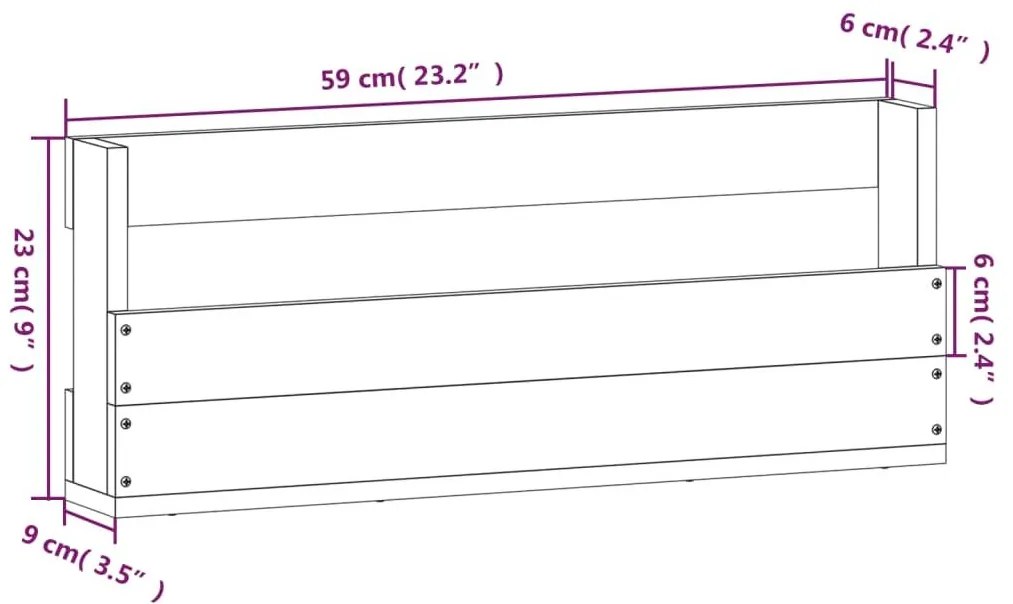 Παπουτσοθήκες Επιτοίχιες 2 τεμ. 59x9x23 εκ. Μασίφ Ξύλο Πεύκου - Καφέ