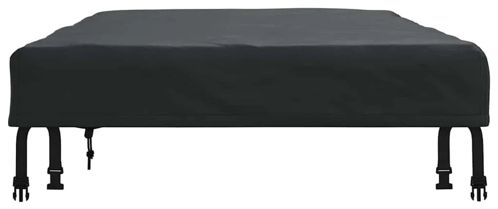 vidaXL Κάλυμμα Τραπέζι Μονόχρωμο Μαύρο 102 x 202 x 15 εκ ύφασμα