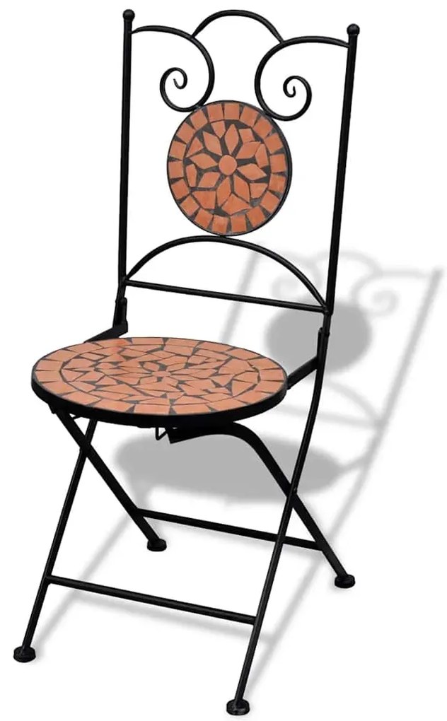 vidaXL Καρέκλες Bistro Πτυσσόμενες 2 τεμ. Τερακότα Κεραμικές