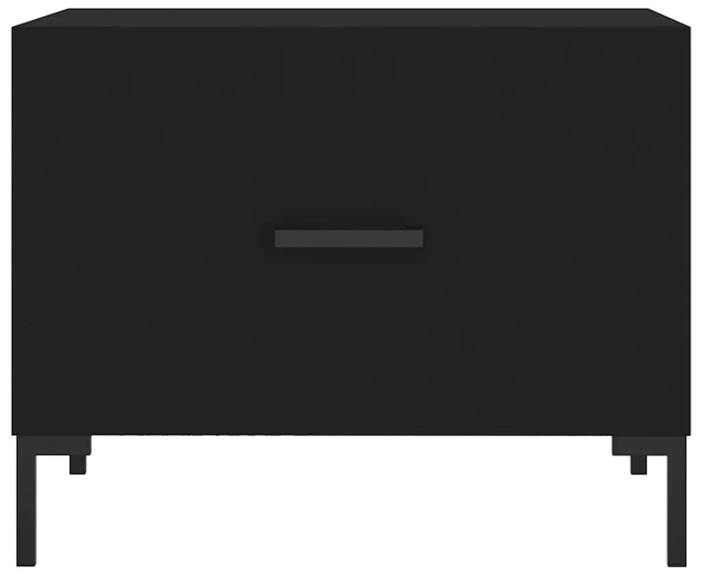 vidaXL Τραπεζάκι Σαλονιού Μαύρο 50x50x40 εκ. από Επεξεργασμένο Ξύλο