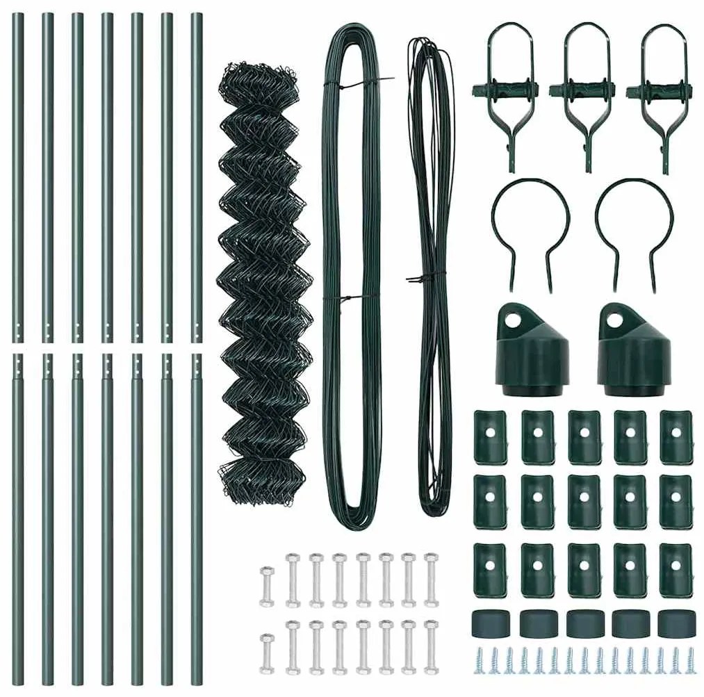 vidaXL Στύλος Περιφράξεων Πράσινο 10 x 1,5 μ (40 x 40 χιλιοστά πλέγμα)