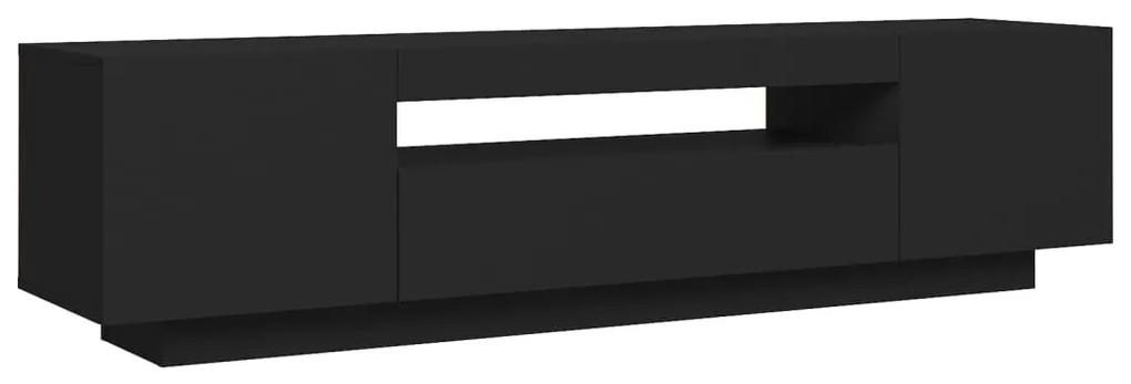 Έπιπλο Τηλεόρασης με LED Μαύρο 160 x 35 x 40 εκ. - Μαύρο