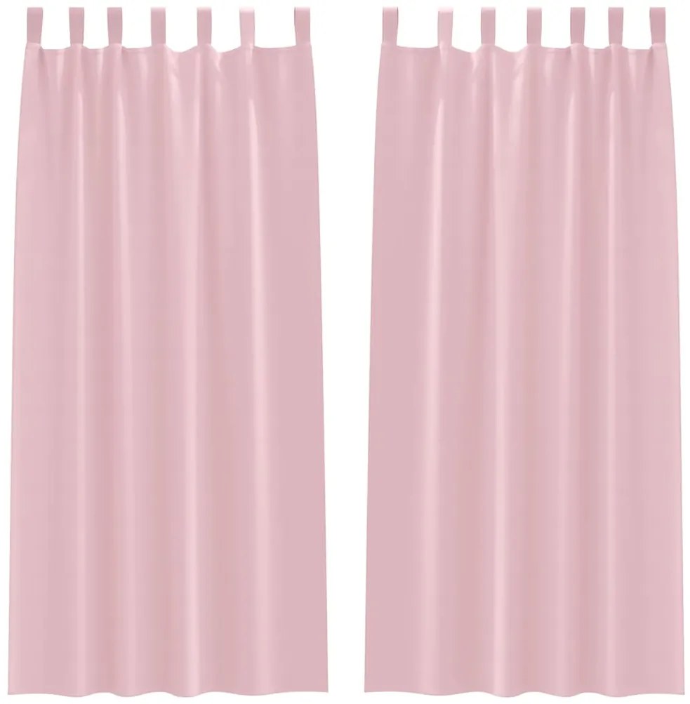vidaXL Κουρτίνες 2 pcs Μωρουδίστικο Ροζ 260x140εκ. Πολυεστέρας