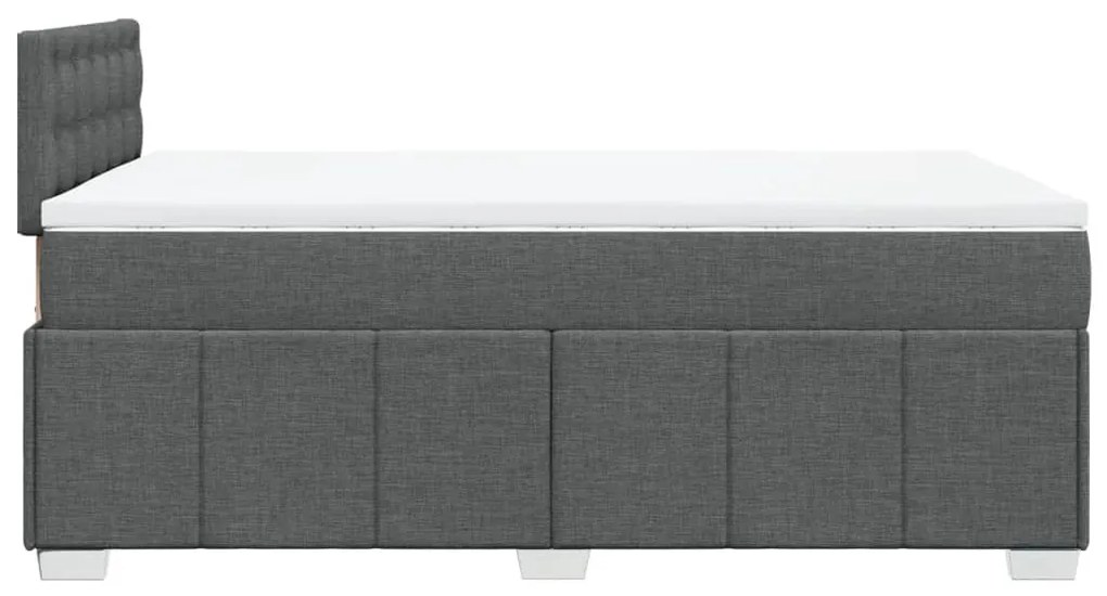 ΚΡΕΒΑΤΙ BOXSPRING ΜΕ ΣΤΡΩΜΑ ΣΚΟΥΡΟ ΓΚΡΙ 120X190 ΕΚ ΥΦΑΣΜΑΤΙΝΟ 3287022