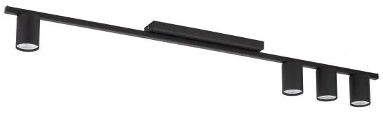 Σποτ Φωτιστικό Οροφής 1m 4xGU10 10W IP20 Logan TK Lighting-4566-Μαύρο 4566