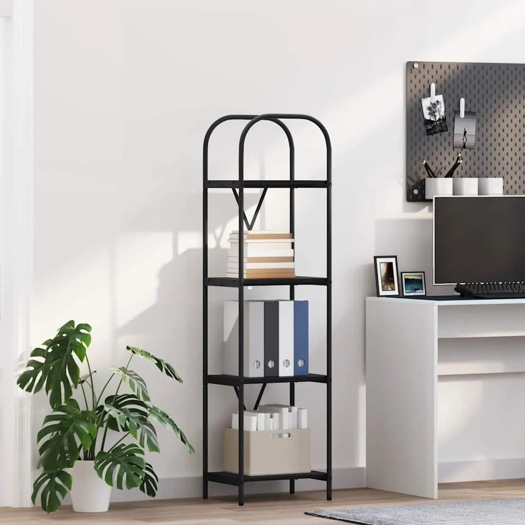vidaXL Ράφι Βιβλίων Μαύρη δρυς 40 x 30 x 146 εκ Επεξεργασμένο ξύλο