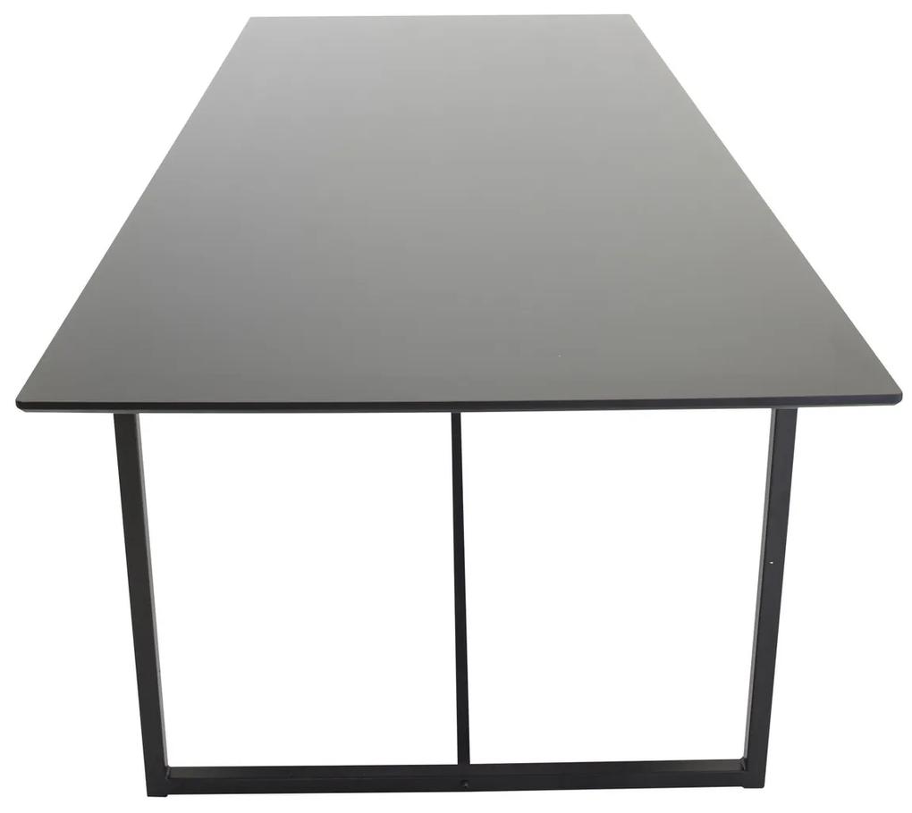Τραπέζι Dallas 196, Μαύρο, 75x100x240cm, 49 kg, Ινοσανίδες μέσης πυκνότητας, Μέταλλο | Epipla1.gr