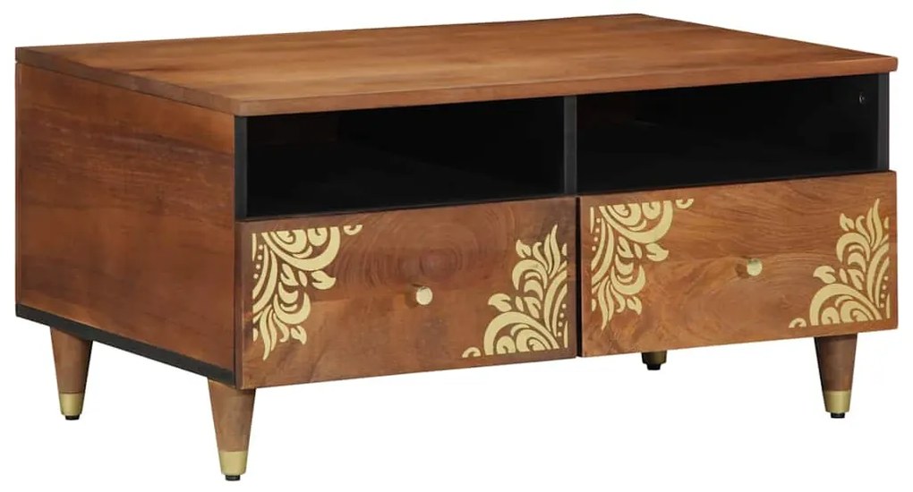 vidaXL Τραπεζάκι σαλονιού Μέλι Καφέ 80 x 54 x 40 εκ Στερεό ξύλο μάνγκο