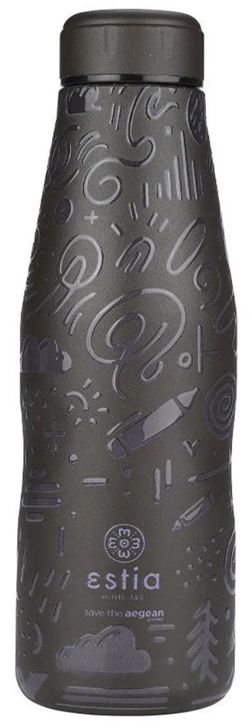 Μπουκάλι Θερμός 500ml Estia Save The Aegean Noir Echo 01-22044