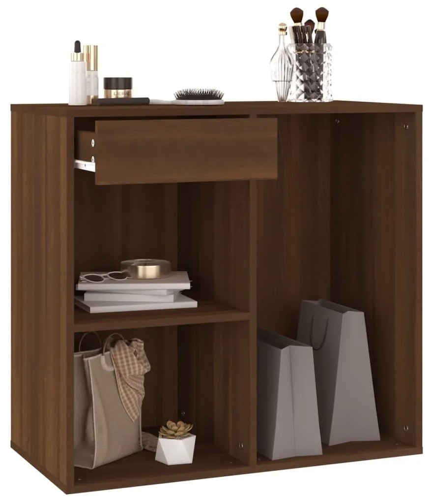 808840 vidaXL Ντουλάπι Καλλυντικών Καφέ Δρυς 80x40x75 εκ. Επεξ. ξύλο